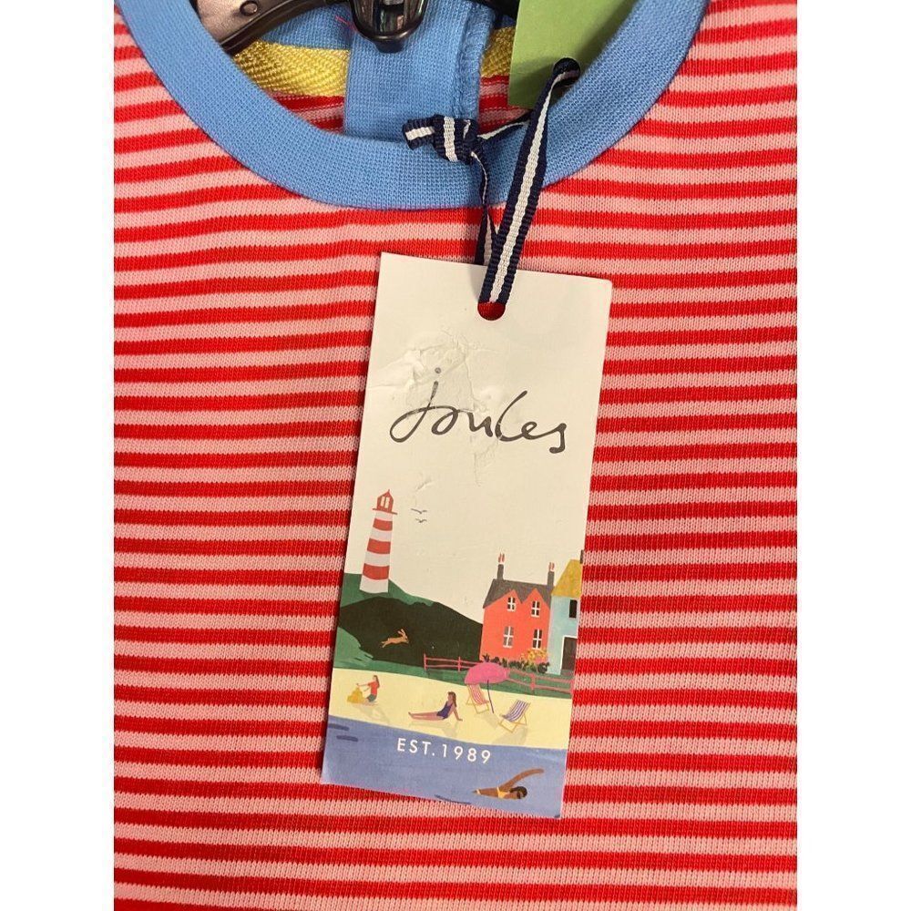 Joules Pink Stripe Horse Rosalee Long-Sleeve A-Line Dress 3 NWT - Picture 9 of 10
